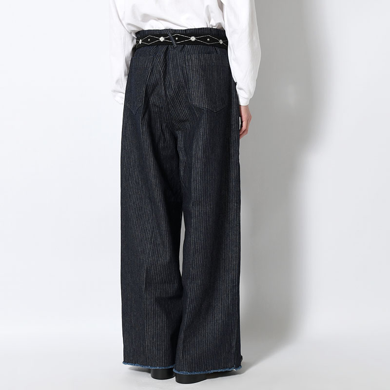 TUCK-BAGGY TYPE 2 Stripe Denim One Wash -2.COLOR-