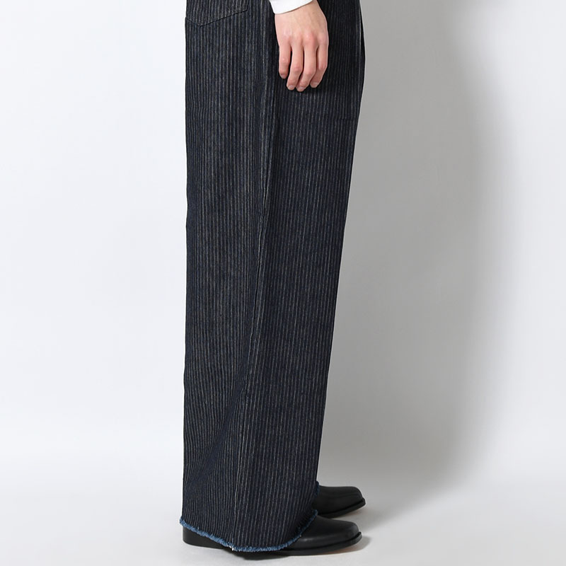 TUCK-BAGGY TYPE 2 Stripe Denim One Wash -2.COLOR-