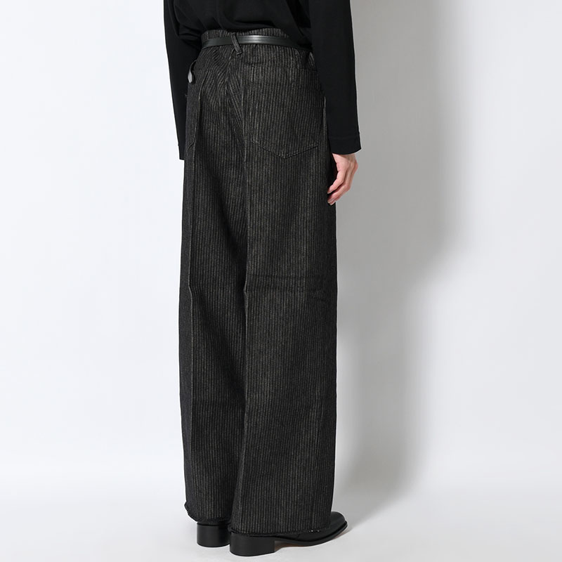 TUCK-BAGGY TYPE 2 Stripe Denim One Wash -2.COLOR-