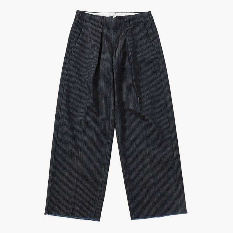 TUCK-BAGGY TYPE 2 Stripe Denim One Wash -2.COLOR-