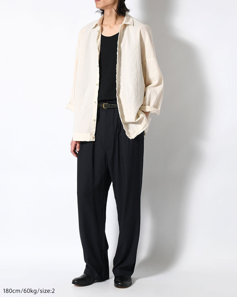 BAMBOO AMUZEN EASY TROUSER -BLACK-