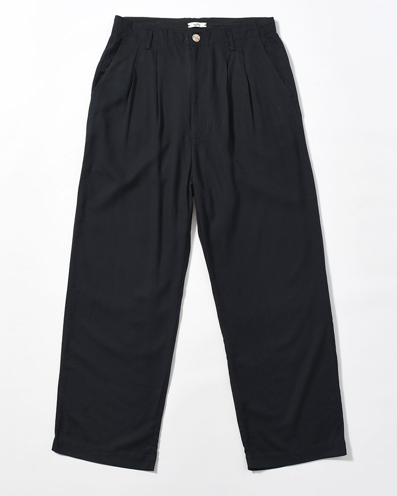 BAMBOO AMUZEN EASY TROUSER -BLACK-