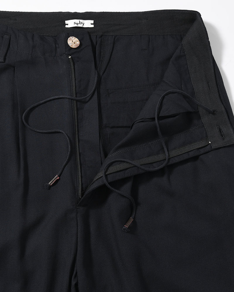 BAMBOO AMUZEN EASY TROUSER -BLACK-