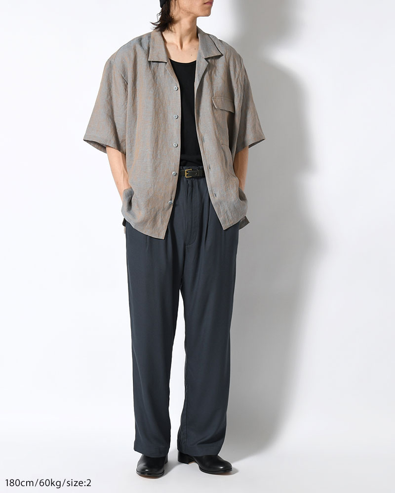 BAMBOO AMUZEN EASY TROUSER -GRY NAVY-
