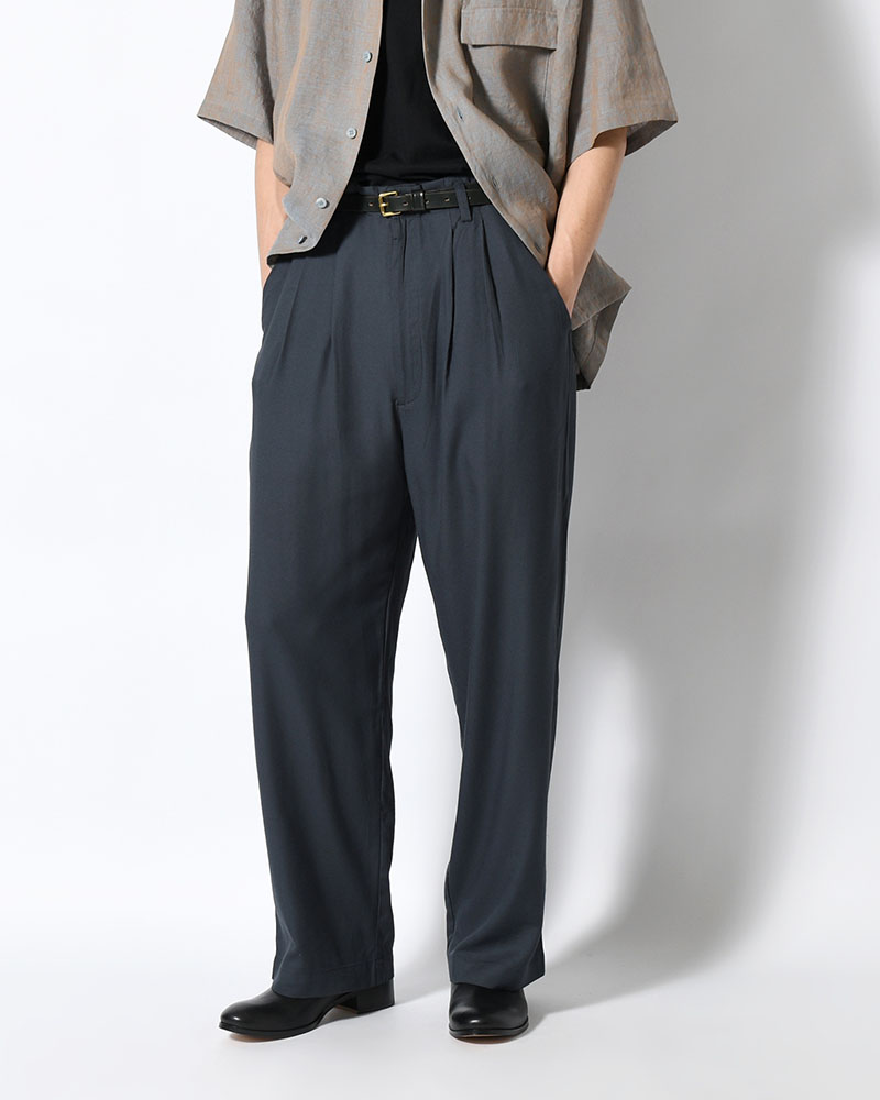 BAMBOO AMUZEN EASY TROUSER -GRY NAVY-