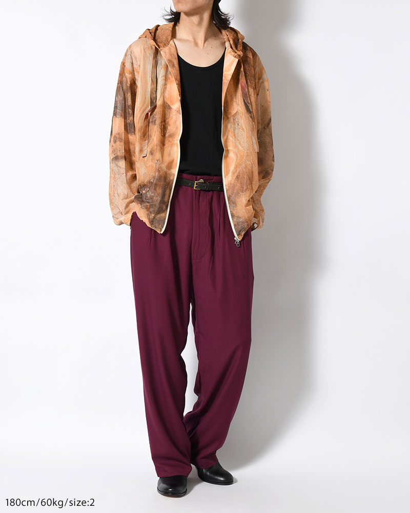 BAMBOO AMUZEN EASY TROUSER -BURGUNDY-