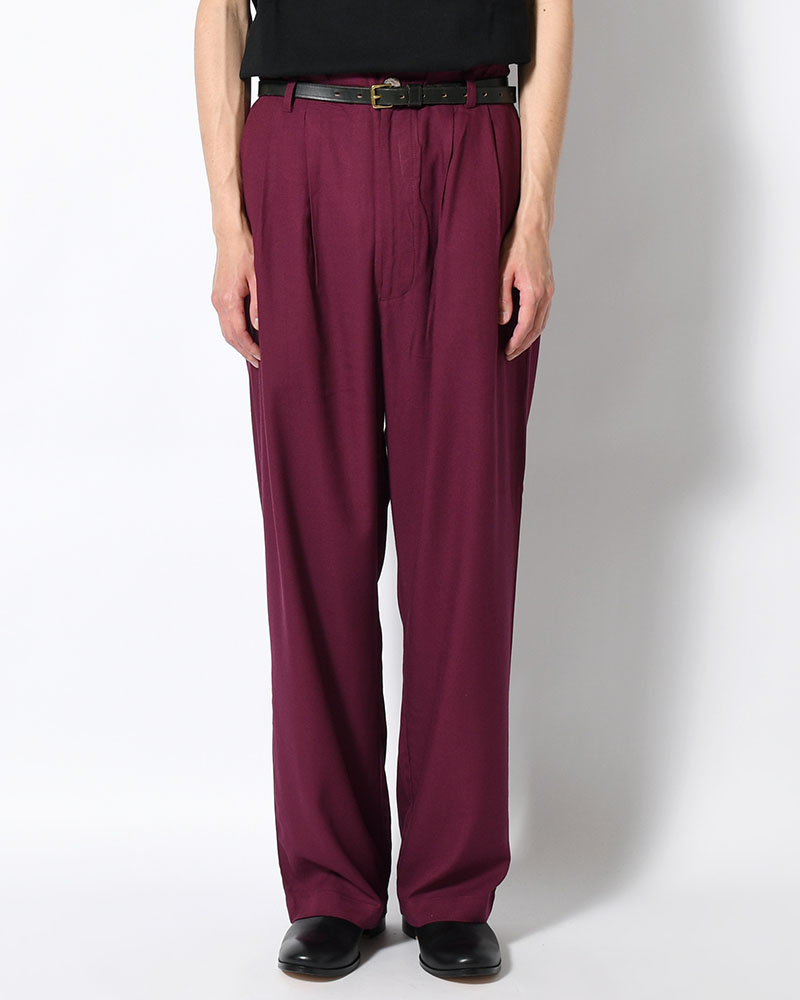 BAMBOO AMUZEN EASY TROUSER -BURGUNDY-