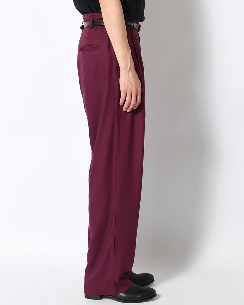 BAMBOO AMUZEN EASY TROUSER -BURGUNDY-