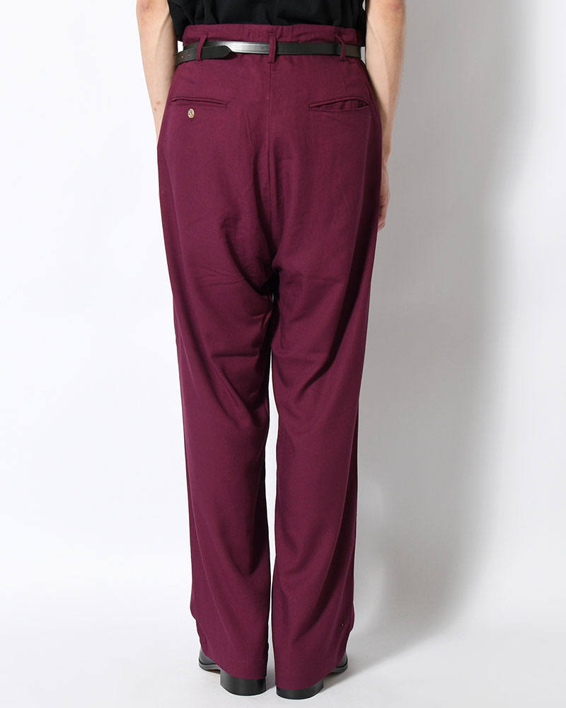 BAMBOO AMUZEN EASY TROUSER -BURGUNDY-