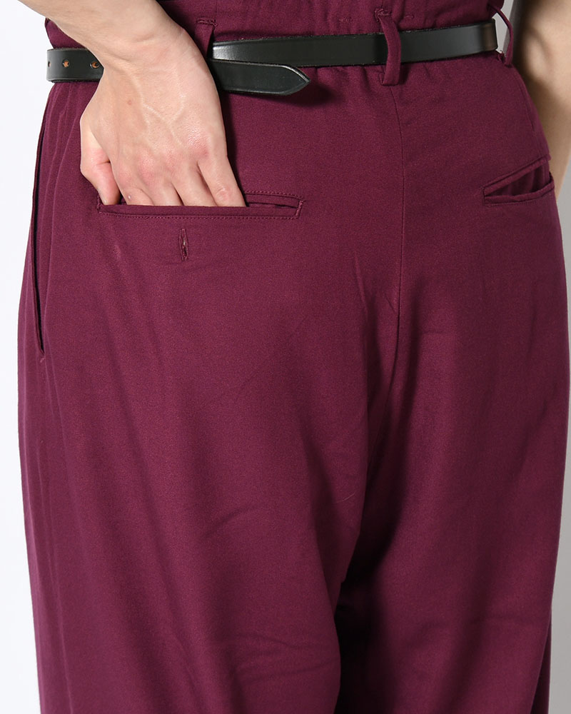 BAMBOO AMUZEN EASY TROUSER -BURGUNDY-
