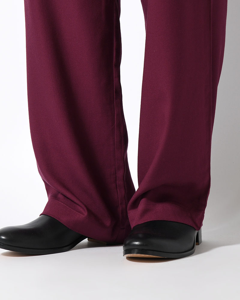 BAMBOO AMUZEN EASY TROUSER -BURGUNDY-