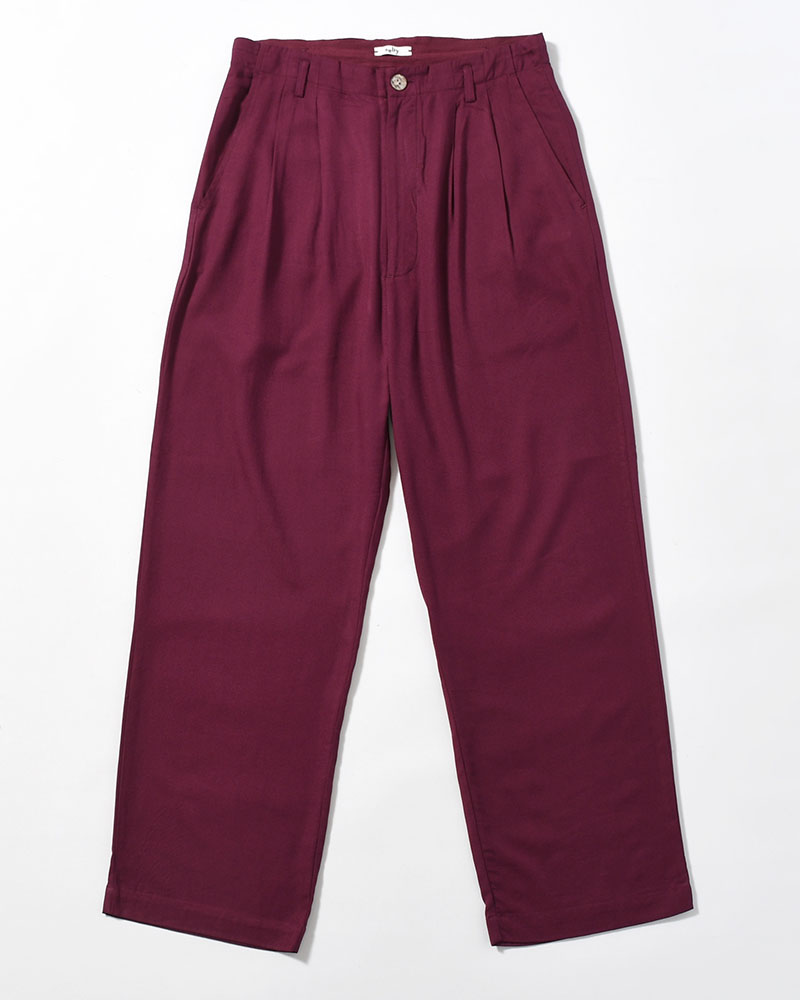 BAMBOO AMUZEN EASY TROUSER -BURGUNDY-