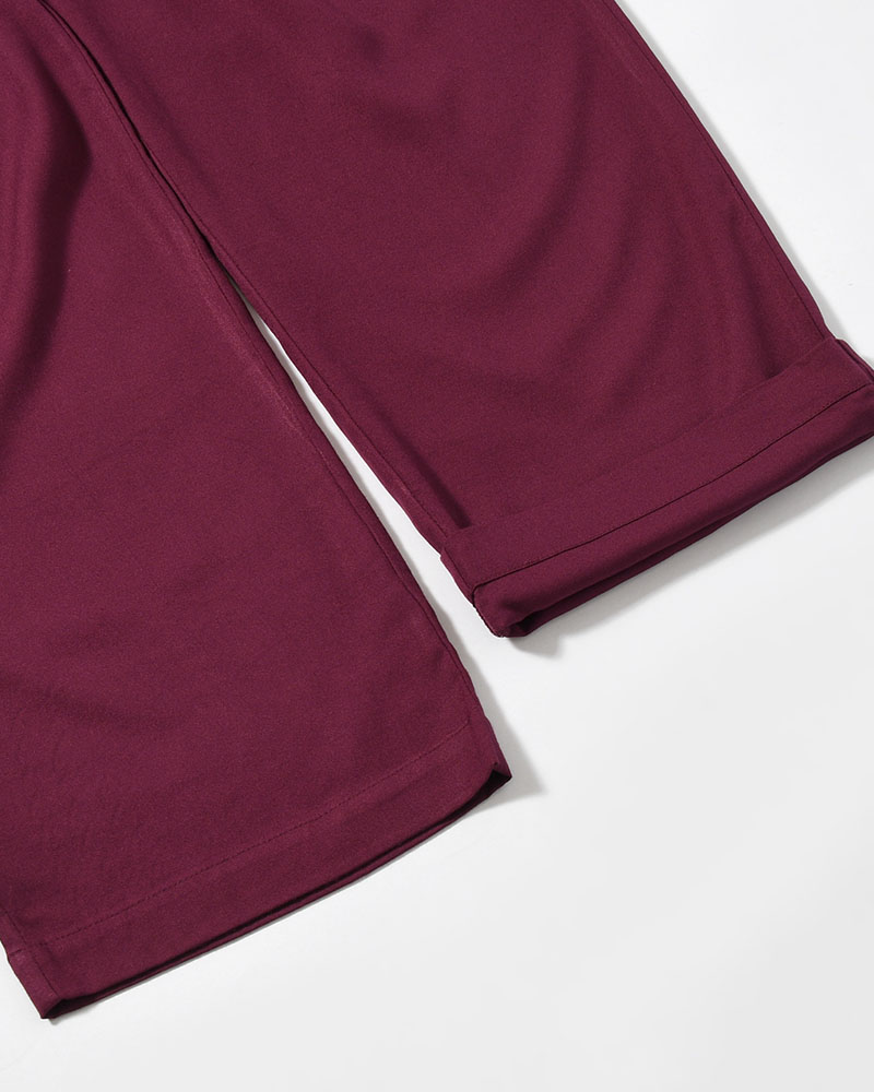 BAMBOO AMUZEN EASY TROUSER -BURGUNDY-