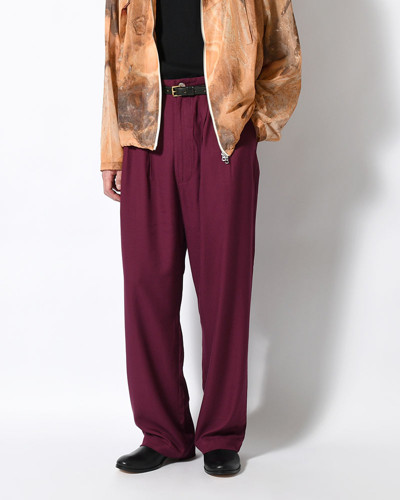 BAMBOO AMUZEN EASY TROUSER -BURGUNDY-