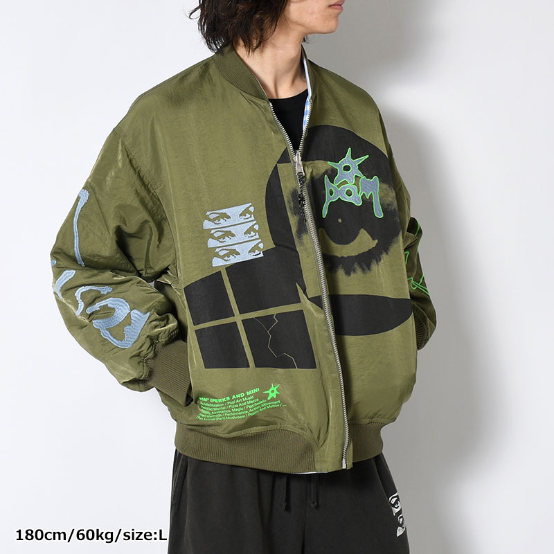 THE EYES OF THE SOUL BOMBER JACKET -ARMY GREEN-