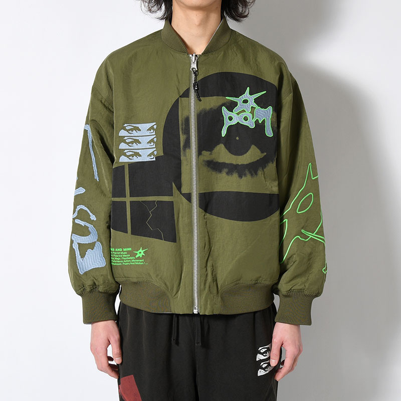 THE EYES OF THE SOUL BOMBER JACKET -ARMY GREEN-