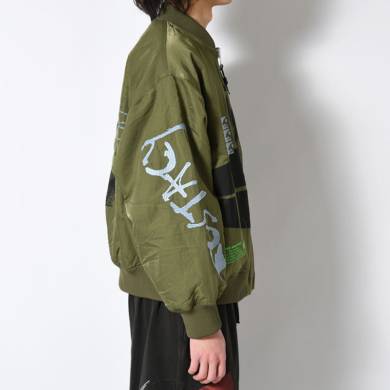 THE EYES OF THE SOUL BOMBER JACKET -ARMY GREEN-