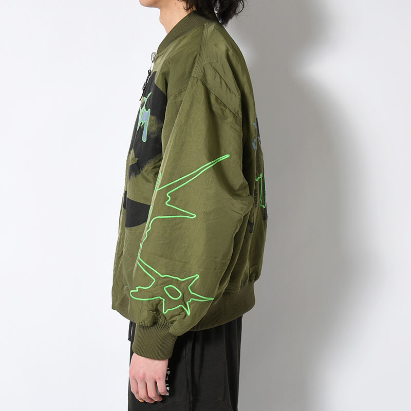 THE EYES OF THE SOUL BOMBER JACKET -ARMY GREEN-