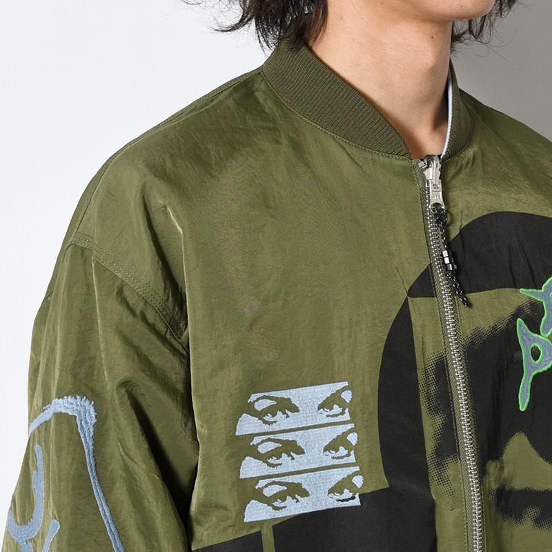 THE EYES OF THE SOUL BOMBER JACKET -ARMY GREEN-