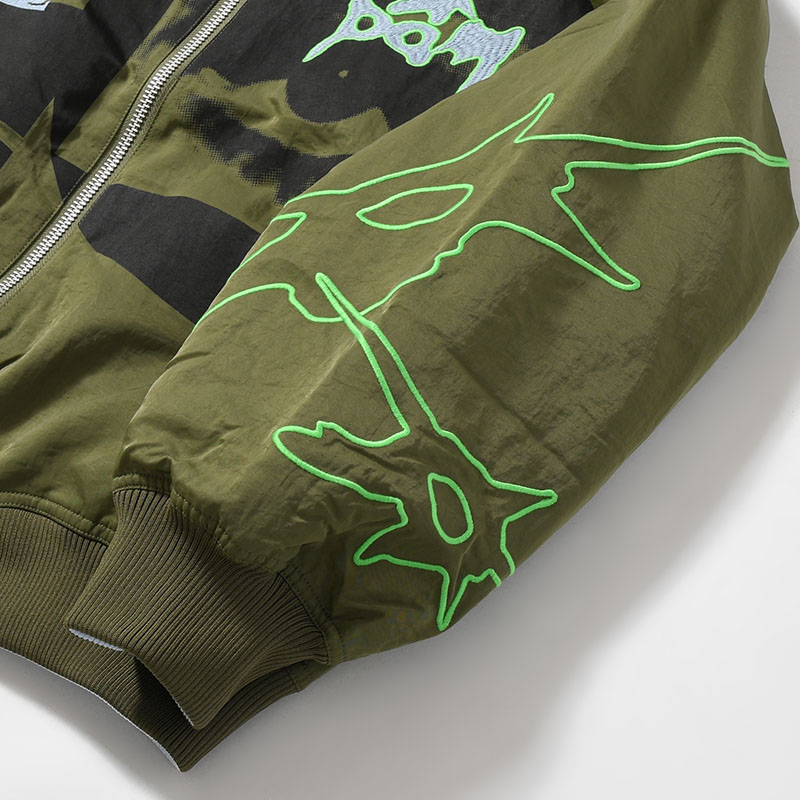 THE EYES OF THE SOUL BOMBER JACKET -ARMY GREEN-