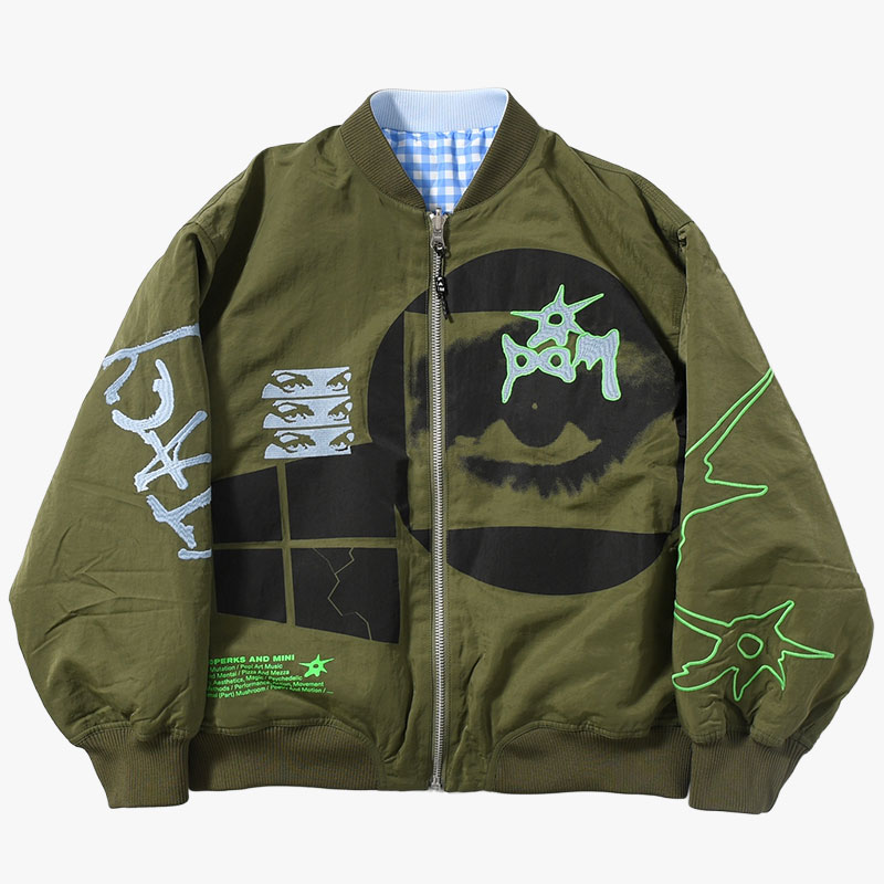 THE EYES OF THE SOUL BOMBER JACKET -ARMY GREEN-