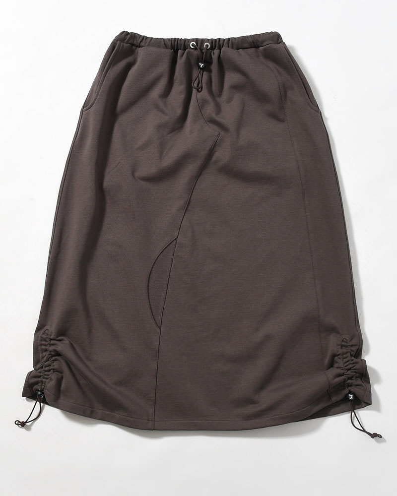 SWEAT SKIRT -BROWN-