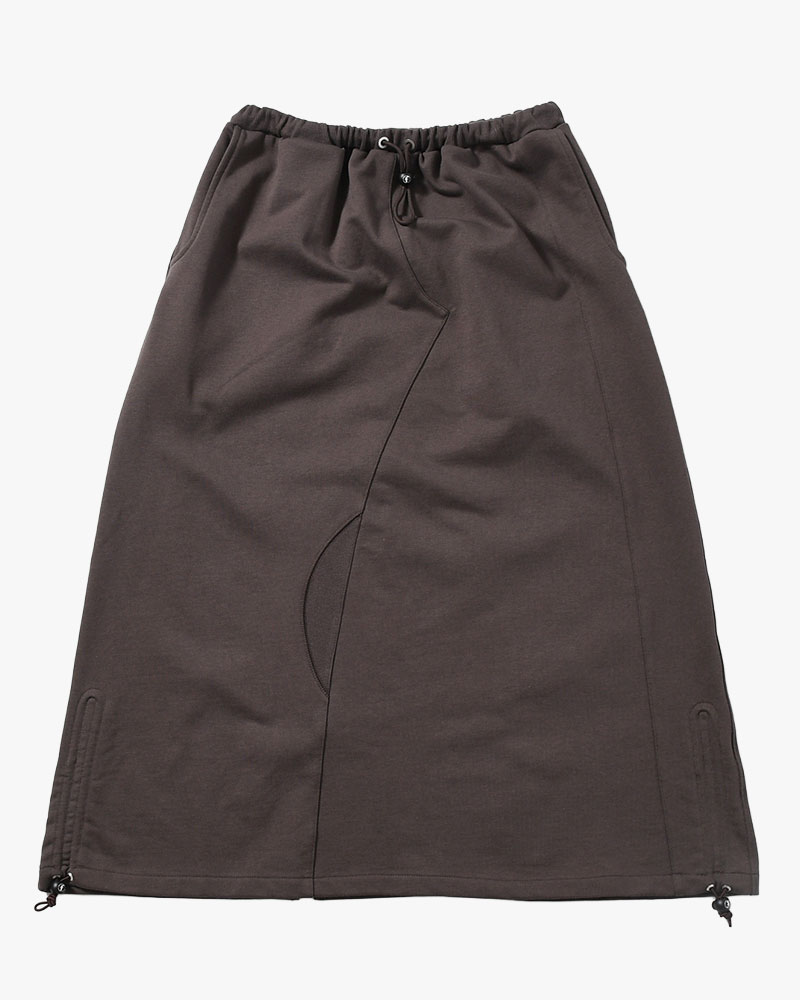 SWEAT SKIRT -BROWN-