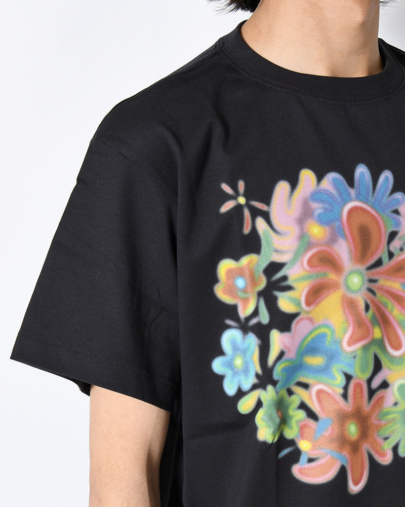 FLOWER TEE -BLACK-