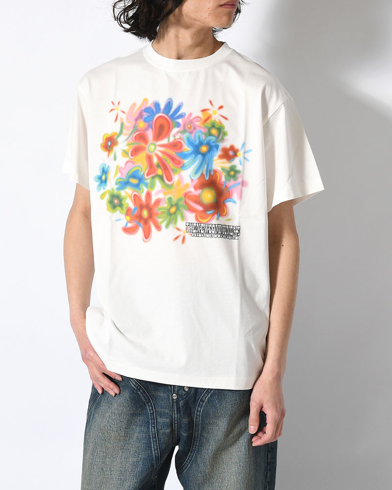FLOWER TEE -WHITE-