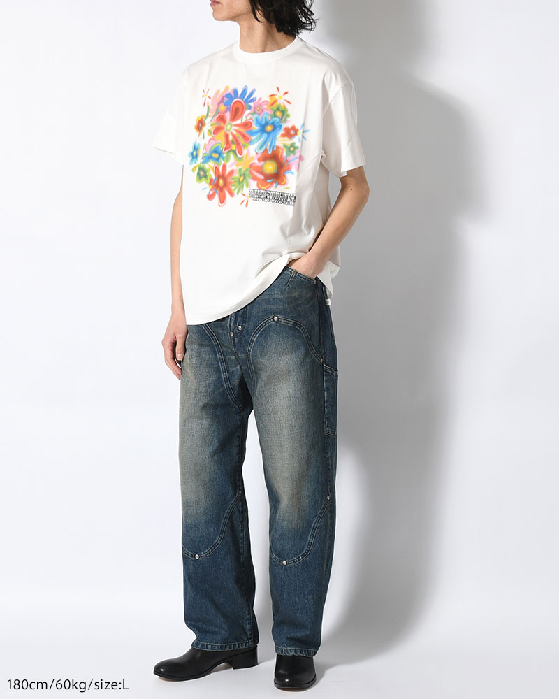 FLOWER TEE -WHITE-