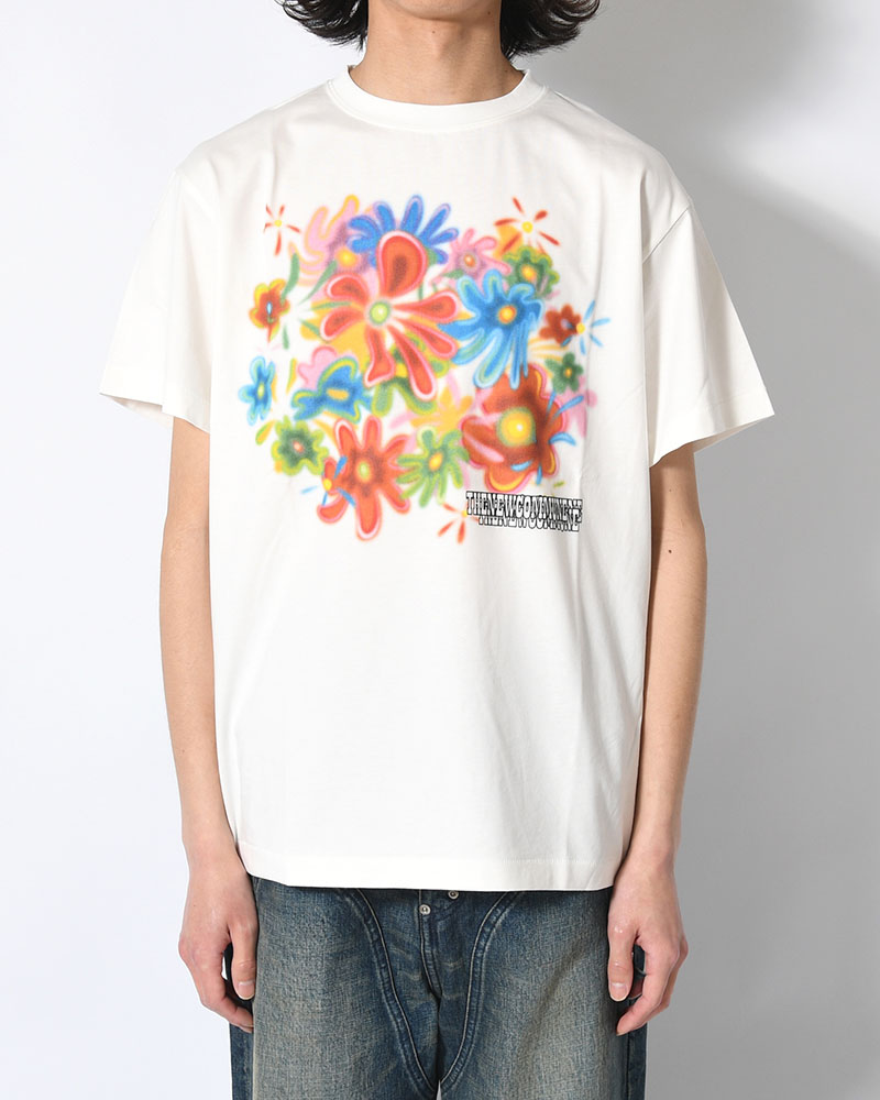 FLOWER TEE -WHITE-
