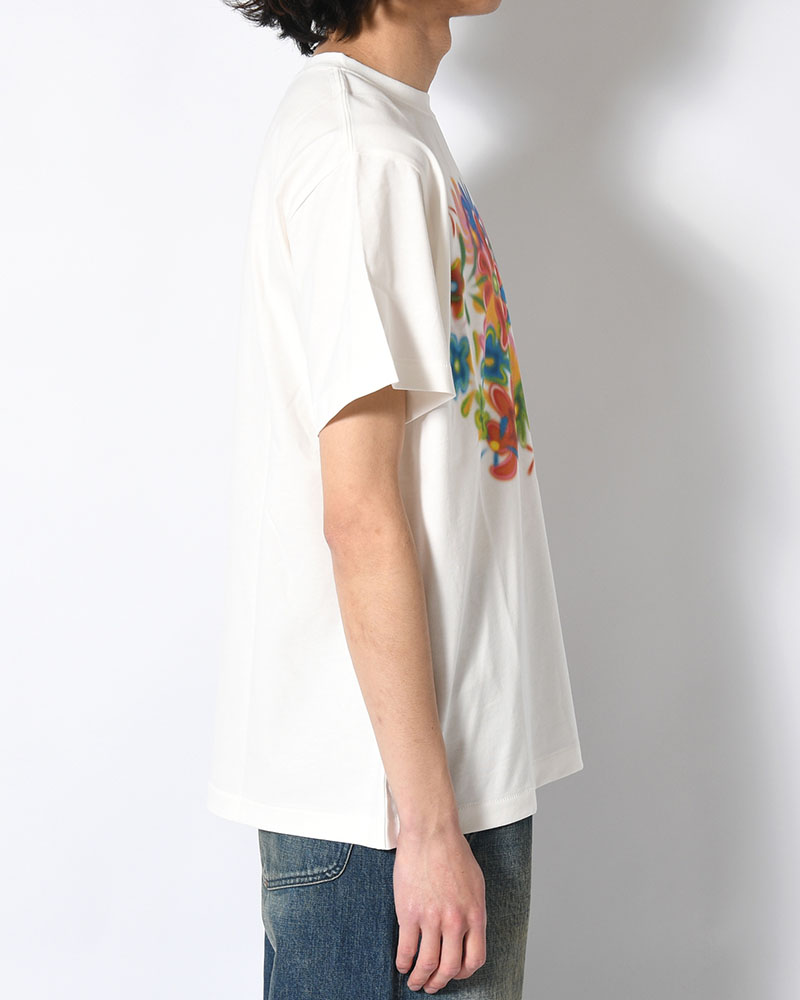 FLOWER TEE -WHITE-