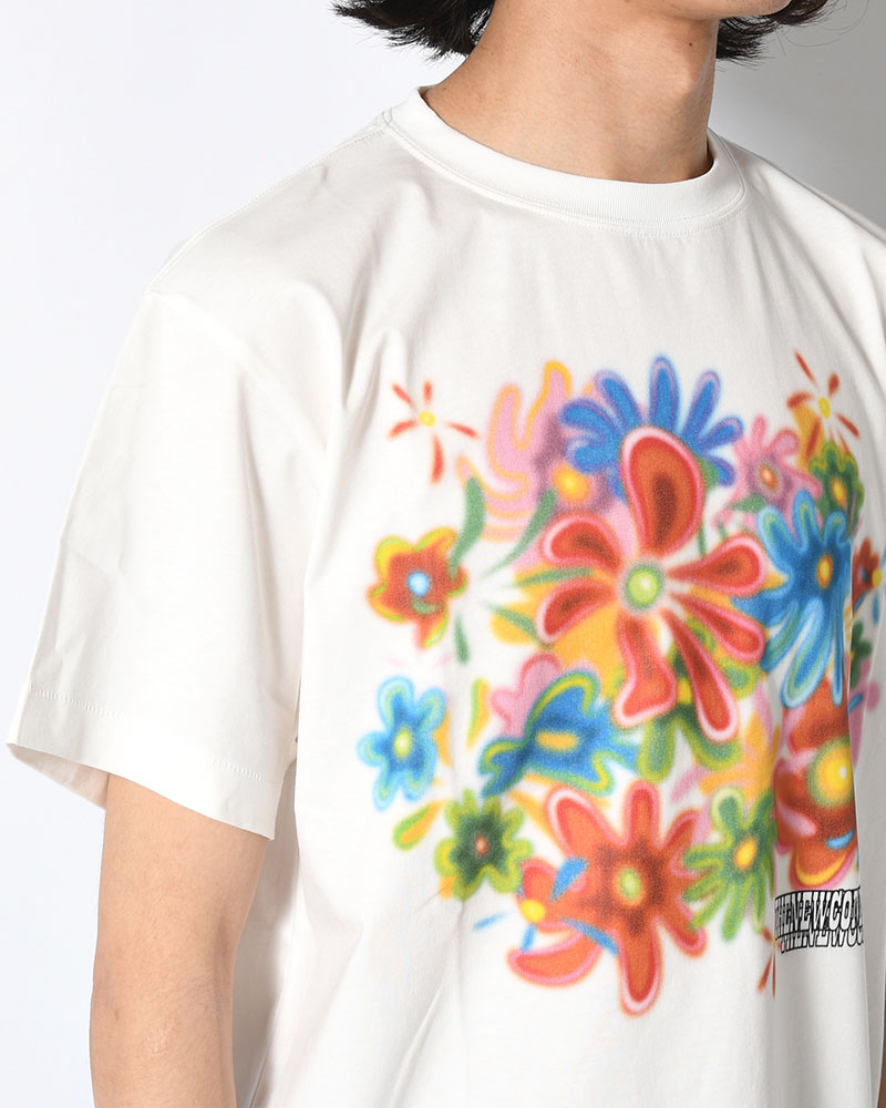 FLOWER TEE -WHITE-