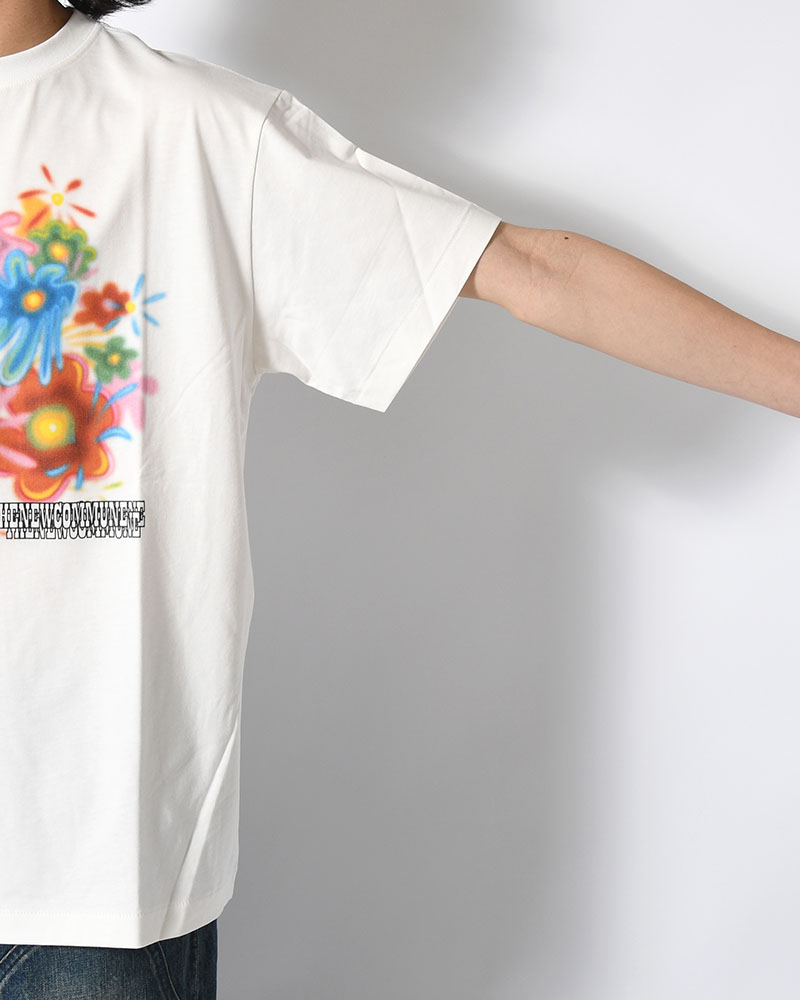 FLOWER TEE -WHITE-