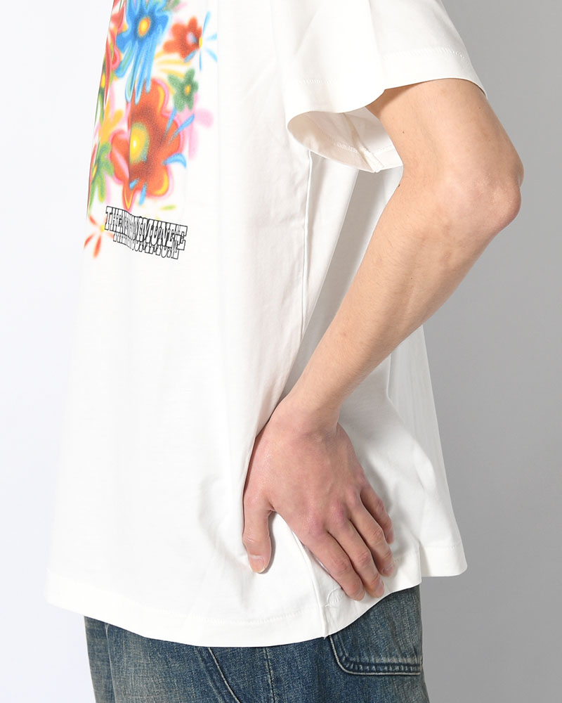 FLOWER TEE -WHITE-