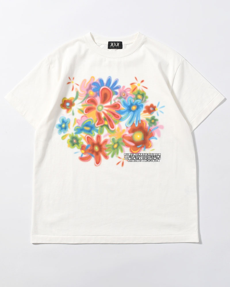 FLOWER TEE -WHITE-