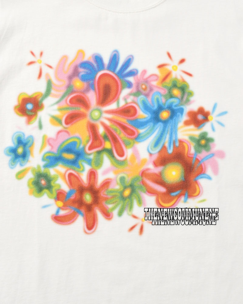 FLOWER TEE -WHITE-