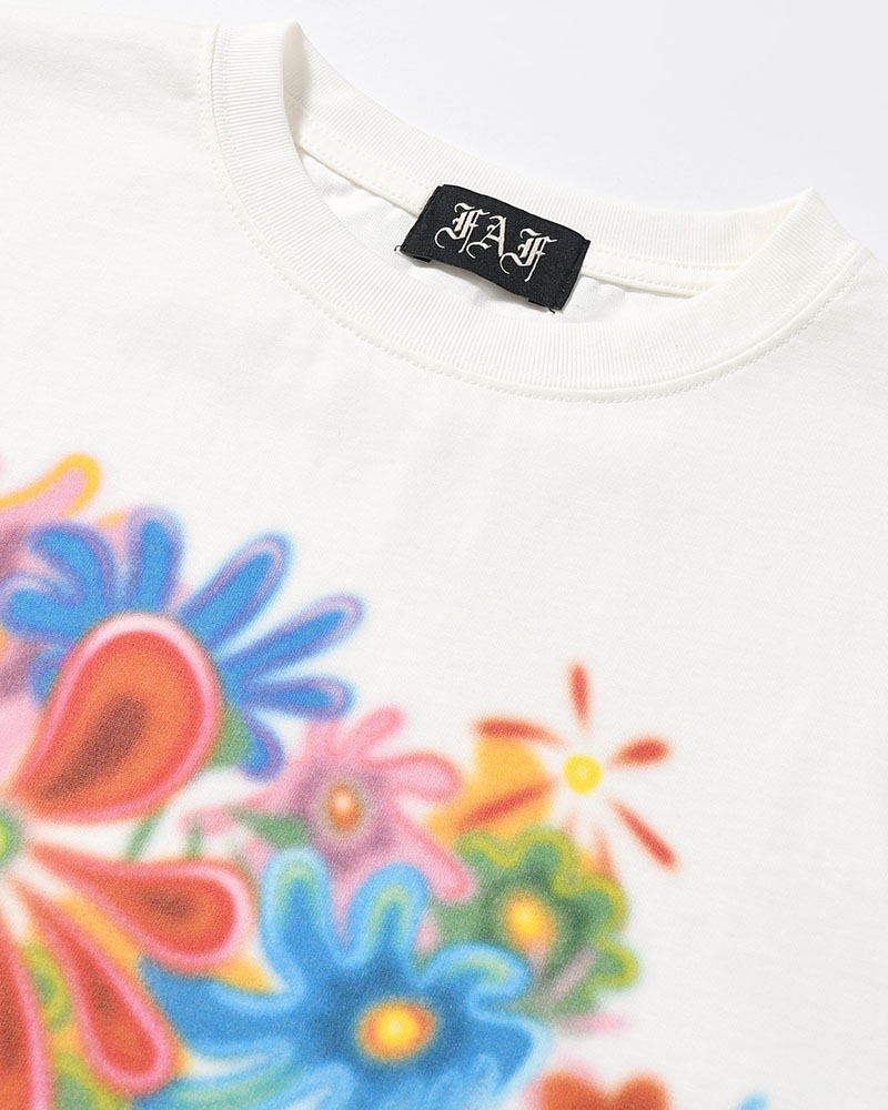 FLOWER TEE -WHITE-