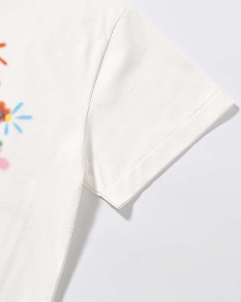 FLOWER TEE -WHITE-