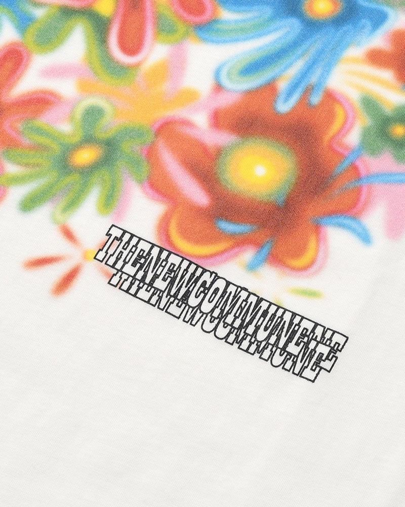 FLOWER TEE -WHITE-