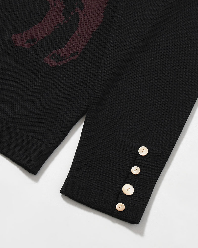 KNIT POLO -BLACK-
