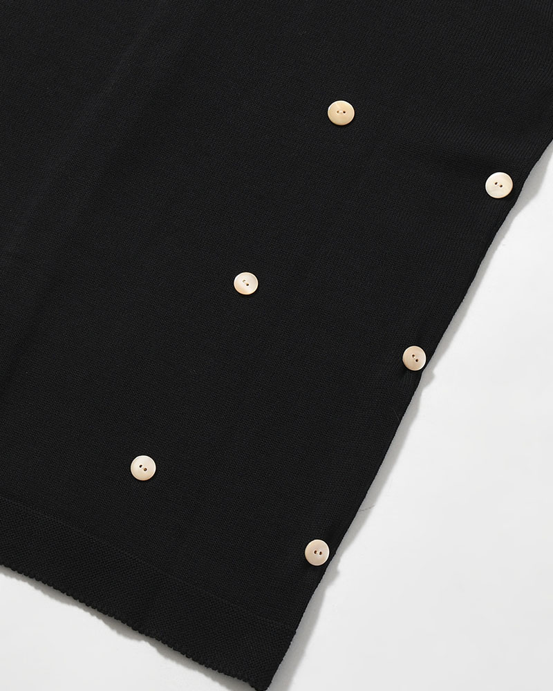 KNIT POLO -BLACK-