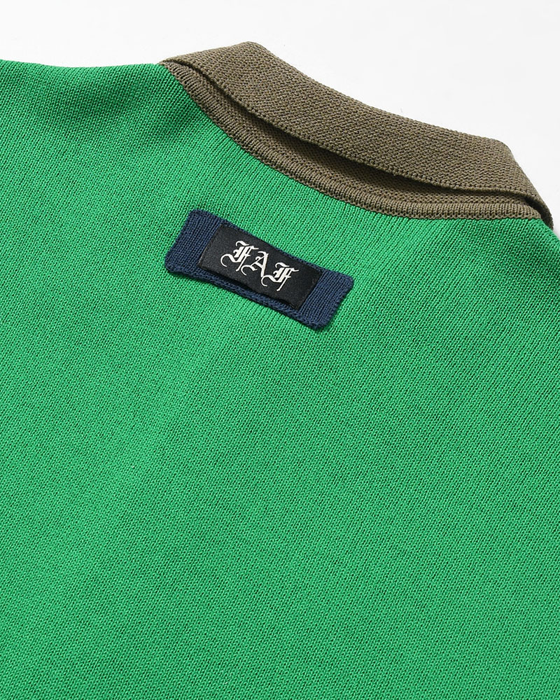 KNIT POLO -GREEN-