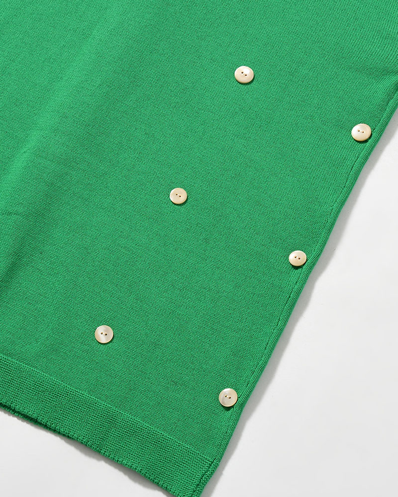 KNIT POLO -GREEN-
