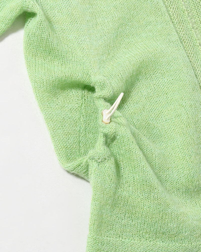 KNIT HOODIE -GREEN-