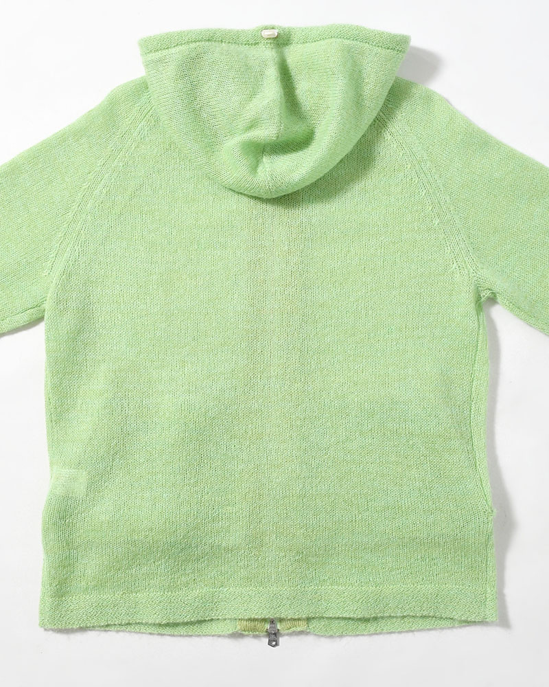 KNIT HOODIE -GREEN-