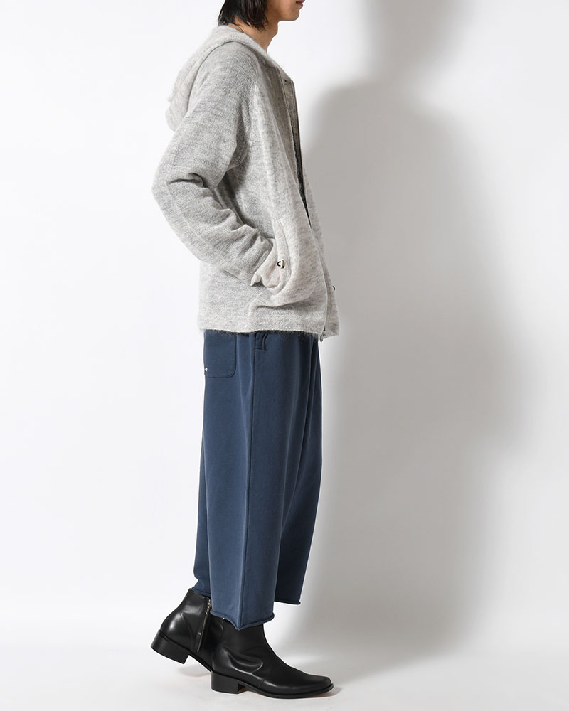 KNIT HOODIE -ASH GRAY-