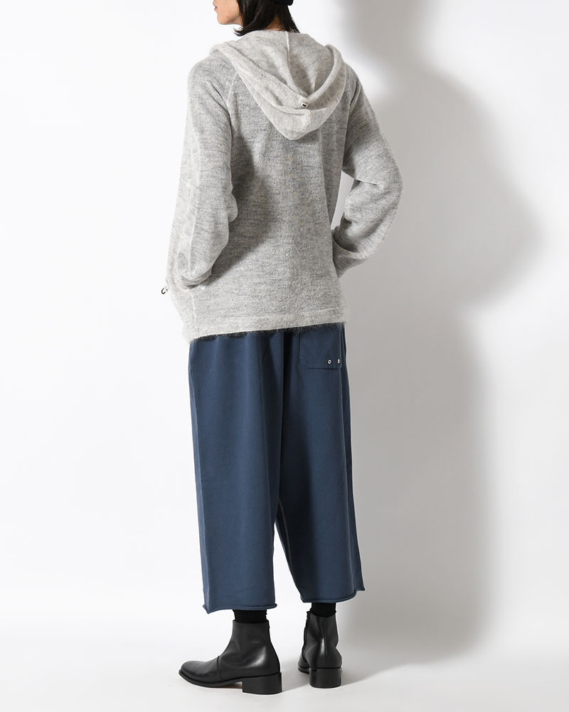 KNIT HOODIE -ASH GRAY-