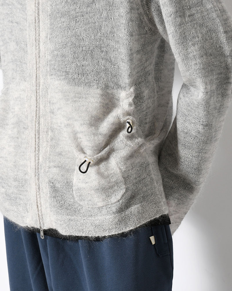KNIT HOODIE -ASH GRAY-