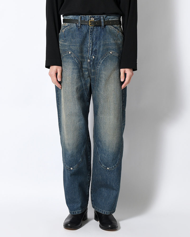 NEWCOMMUNE BAGGY DENIM PANTS -INDIGO-